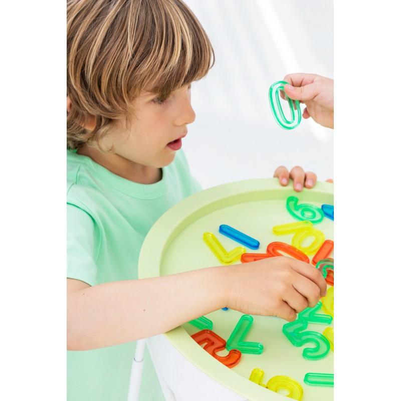 Translucent colored numbers