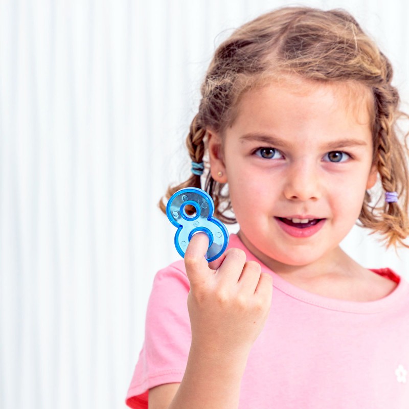 Translucent colored numbers