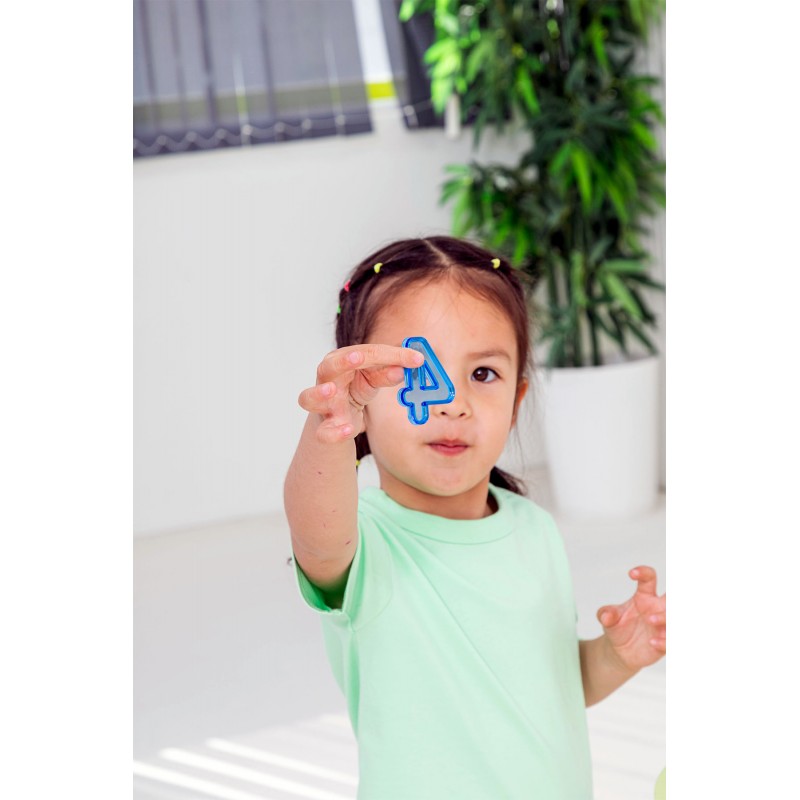 Translucent colored numbers