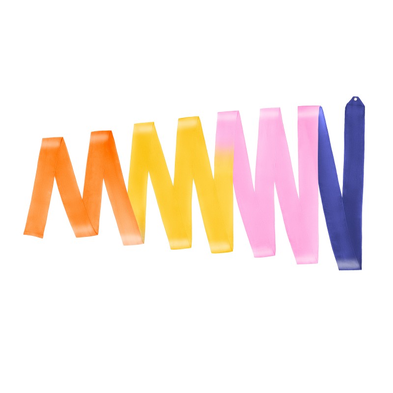 Multicolor competition silk ribbon 6m + Rod