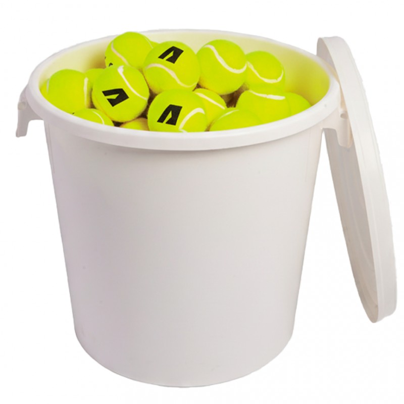 Cubo pelotas tenis baja presión. (100 u.)