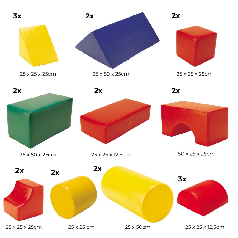 CONJUNTO DE FIGURAS DE FOAM RECUBIERTO - 22 PIEZAS
