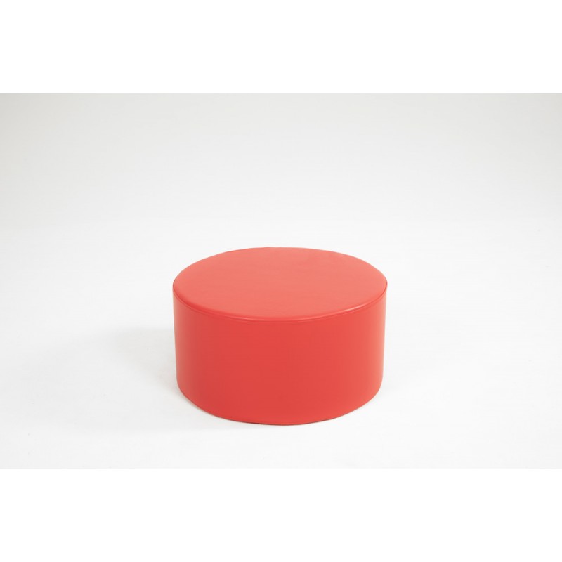 Cylindrical table with foam and synthetic leather