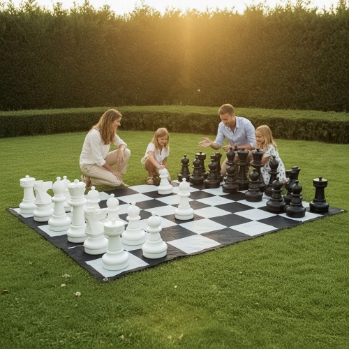 Chess And Checker Giant Board. In Nylon.