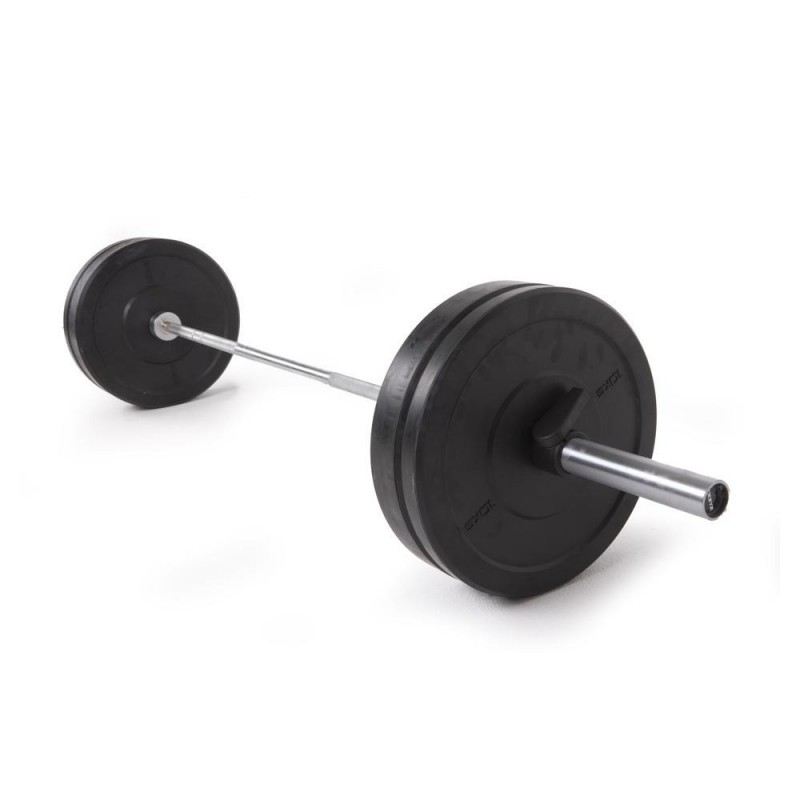 Disco Bumper Caucho Halterofilia Cross Training Black Rubber - Negro
