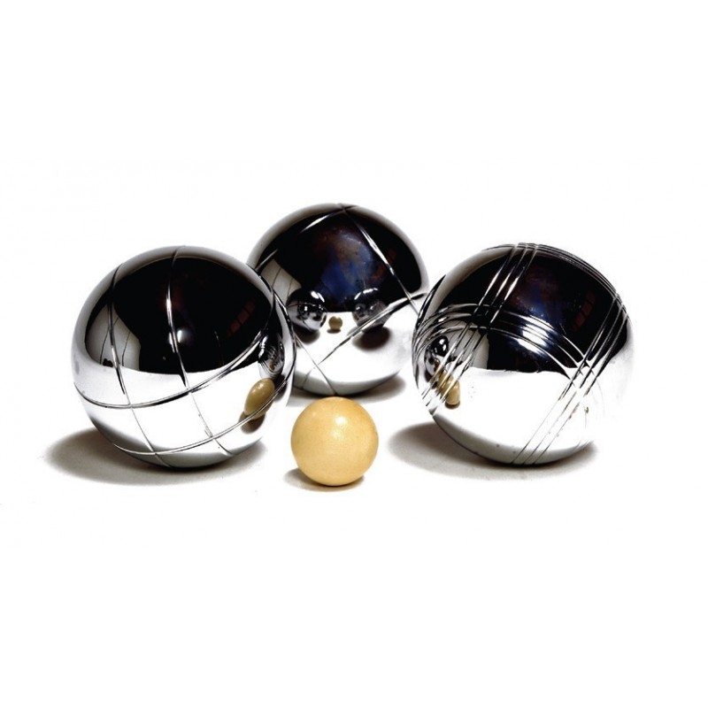 Steel Petanque Set 3 Balls with Jack and Measuring Tape