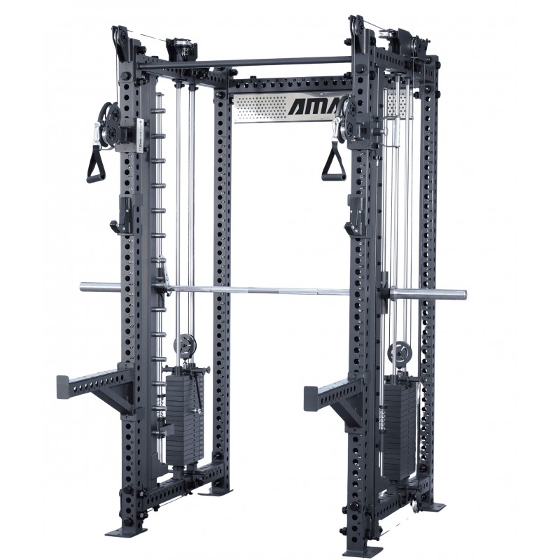 Professional Multifunctional Cage | Power Rack + Smith + Dual Pulley Pro Series
