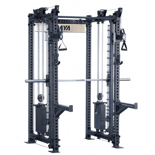 Jaula Multifuncional Profesional | Power Rack + Smith + Doble Polea Pro Series