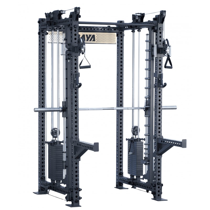 Jaula Multifuncional Profesional | Power Rack + Smith + Doble Polea Pro Series