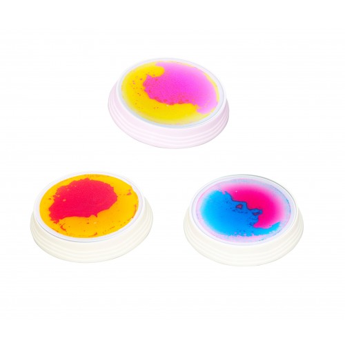 Round Sensory Bases with Liquid and LED Lighting - Set of 3