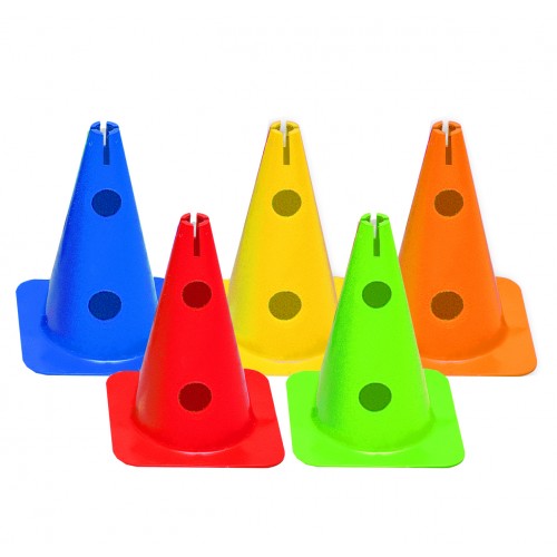 Flexible Training Cone 24 cm – Set of 12 Monochrome