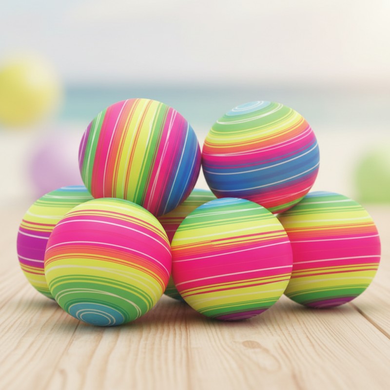 TPE “Rainbow” Ball 210 mm – Set of 12 Units (Deflated)