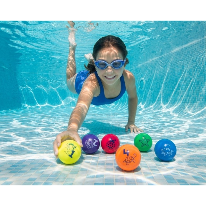 Perlas de buceo semiesferas Ø70 mm juegos piscina 6 unidades